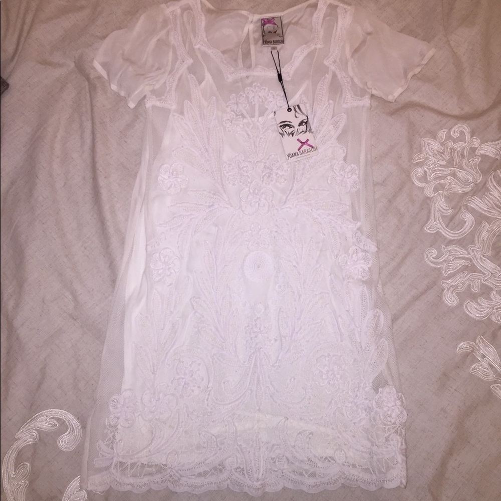 Gorgeous White Lace Anthropologie Baraschi Dress